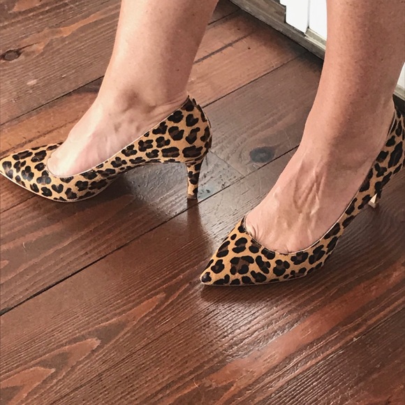 J. Crew Shoes - Leopard Print JCREW heel 2 1/2..  Size 7